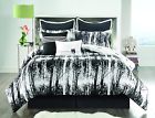 Wod-8cs-queen-az-bw Sunset And Vine Comforter Set Queen Size Bedding Luxury Reversible Home Bed Soft Black White New 733281463416