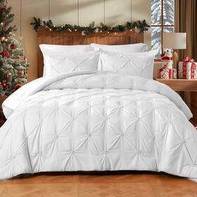 Wo94006 Wolki Twin Size Comforter Set White 2 Pieces Bed Lightweight Solid Bedding Comforters