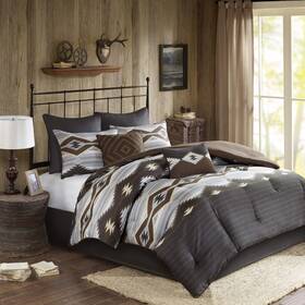 Woolrich 086569916693 Rustic Lodge Cabin Comforter Set - All Season Down Alternative Warm Bedding L