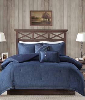 Wr10-2194 Woolrich Perry Denim 5-pc. Comforter Set King/california King - Blue