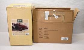 Wr10-3099 Woolrich Reversible Comforter Set 4 Piece Red/black Buffalo Check Full/queen