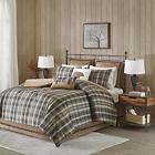 Wr10079 Hadley Plaid Twin Size Bed Comforter Set Blue 675716345907