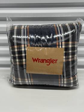 Ushsa51262006 Wrangler Microfiber Comforter And Sham Sets City Flats Plaid-navy