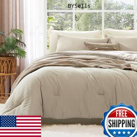 B0ff1q11w8 Wrensonge King Comforter Set 3pc Light Oatmeal Soft Lightweight Down Alternative