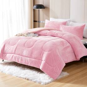 B0d9ykww8m Yiyea Faux Fur Queen Size Comforter Set Luxury Ultra Soft Fluffy Plu