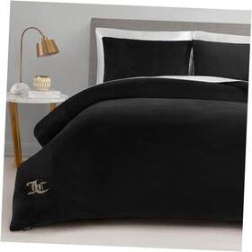 Jyz025050 Ymf Carpets Inc. Velour Comforter Set - 3 Piece Luxury Bedding Ensemble King Black