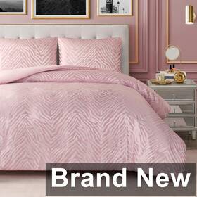 Jyz032900 Ymf Carpets Inc. Juicy Couture Pink Marshmallow Sparkle Zebra Jacquard Twin/twin Xl Comforter Set