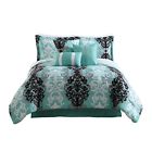 Ymz006449 Carmela Home Downton Reversible Comforter Set Blue 646760081998