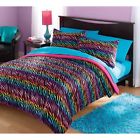 Yz44-001-118-56 Your Zone New Mink Rainbow Zebra Twin Bedding Comforter Sheet