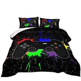 Z.jian Home 014044012173 Gaming Comforter For Boys Teen Game Contoller Bedding Set Kids Down Alter