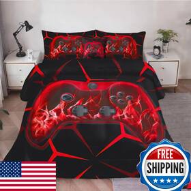 B0dgpq8vr5 Zrnbast 6 Pcs Queen Comforter Set For Boys Gamer Bedding Sets Teens Kids