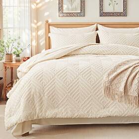Zpus23cf07cr10290 Zzlpp King Comforter Set 7 Pieces Cream Tufted Bed In A Bag With And She