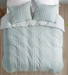 Ink+ivy 3PC Full/queen Kara Cotton Jacquard Duvet Cover Set Aqua New. Fixed Price $49.99.