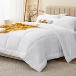 Exclusive Cozylux Queen Comforter Set 7PC White All Season Bedding Bag Soft. Fixed Price $67.18.