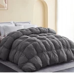Goose Down Feather 3D Pinch Pleated Comforter Cotton Gray (KING106 X 90). Fixed Price $53.29.