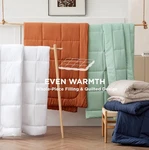 Bedsure Quilted Comforter Duvet Insert, King, ,soft Down Alt. CREAM,90 X102. Fixed Price $19.99.
