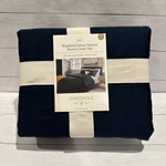 Threshold 3-PIECE Duvet Cover Set Sateen Oeko-tex Standard 100, Dark Navy, King. Fixed Price $24.95.