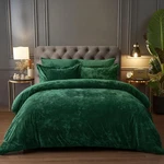 Emerald Green Velvet Comforter Set Queen, 5-PIECE Luxury Bedding. Fixed Price $105.99.