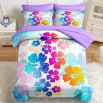 Nesker Comforter Set King Size Hawaiian Flower Floral 7 Pcs Bedding Kids. Fixed Price $122.09.