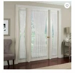 Sidelight Voile Rod Pocket Door Panels 28" X 72" White Set Of New. Fixed Price $26.10.