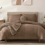 Queen Comforter Set 7 Pieces Raw Umber Bag All Seasons Monbix Bedding. Fixed Price $74.99.