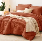 Cozylux Burnt Orange Comforter Set 7-PIECE Queen Bedding New. Fixed Price $45.00.
