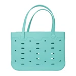 Mainstays Large Plastic Laundry Flex Tote, 18"W 8.75"D 13"H, Teal Dream. Fixed Price $24.94.