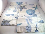 Pottery Barn Pillow Sham King 20X36" Blue White Sea Shell Starfish Beach Coast. Fixed Price $49.99.
