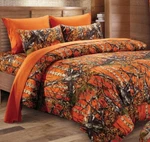 Orange 1PC Twin Comforter : Brown Camouflage Woods Cabin Tree Hunting. Fixed Price $56.45.