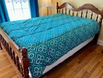 The Big One Reversible Down-alternative Comforter Teal Medallion Full/queen. Fixed Price $35.25.