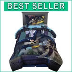 Dynamic Batman Kids Bedding Set - 4 Piece Twin Size Comforter And Sheets. Fixed Price $119.40.