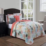 Avondale Manor Geneva Home Fashion Belize 5-PIECE Quilt Set King Coral. Fixed Price $92.64.