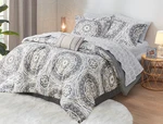 Serenity Taupe Gray Cal King 9PC Comforter + Sheets : Contemporary Medallion. Fixed Price $139.45.