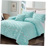 Comforter Set Size Teal And Silver Bed 3 Piece Twin Xl Aqua. Fixed Price $55.68.
