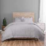 Vue Queen 3PC Rona Duvet Cover & Sham Set Gray: Cotton Bedding. Fixed Price $35.99.