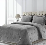 Tribeca Living Velvet Duvet Cover Queen Oversized 3 Piece Set With 2 Shams. Fixed Price $38.00.