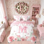Erosebridal Princess Bow King Comforter Set Sheets 7 Piece Initial Letter Bed. Fixed Price $33.05.