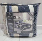 Austin Stripe/solid Reversible 8 Pc Comforter Set Queen. Fixed Price $49.39.