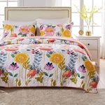 Greenland Home Watercolor Dream Quilt Set, 3-PIECE King/cal King, White. Fixed Price $163.99.