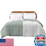 Modern Threads Down Alternative Reversible Comforter - White/gray Twin. Fixed Price $52.70.