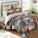 Donna Sharp Rustic Paisley Country Home Cotton Queen 3 Pc Quilted Bedding Set. Fixed Price $154.00.