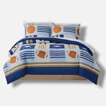 My World Blue Kids Denim And Khaki Sports Comforter 2-PIECE Set, Twin. Fixed Price $18.90.