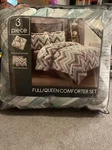 Ellison First Asia 3 Piece Full/queen Comforter Set Reversible Dylan Rn 104482. Fixed Price $15.00.
