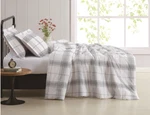Cottage Classics Twin Xl Comforter + 1 Sham Set Plaid White/black. Fixed Price $24.78.