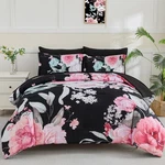 King Size Comforter Set 7 Piece Bed Bag,pink Floral Botanical Pattern Bl.... Fixed Price $78.76.