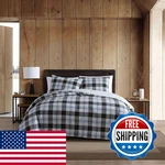 Eddie Bauer - Queen Comforter Set Cotton Reversible Bedding Matching Shams. Fixed Price $130.76.