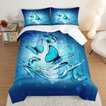 Fantasy Butterfly Comforter Set Size,butterflies On Water Flash Queen Blue. Fixed Price $45.08.