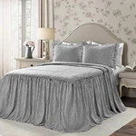 Ticking Stripe Bedspread Vintage Chic Farmhouse Style Lightweight Queen Black. Fixed Price $110.73.