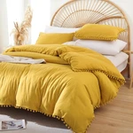 Yirddeo Queen Comforter Size With Ball Pom Fringe, .... Fixed Price $64.91.