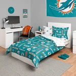 Foco Miami Dolphins Nfl Team Color Bag Comforter Bedding 5 Piece Twi.... Fixed Price $116.16.